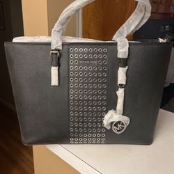 Michael Kors, Black Studded Tote 