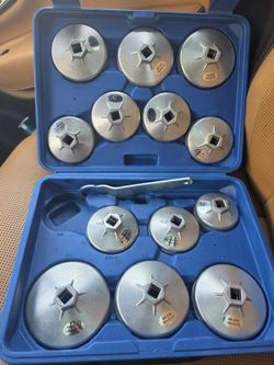 Oil filter cup set, for oil changes