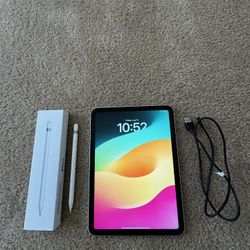 iPad 10th Generation 64gb WiFi + Cellular With Apple Pencil 