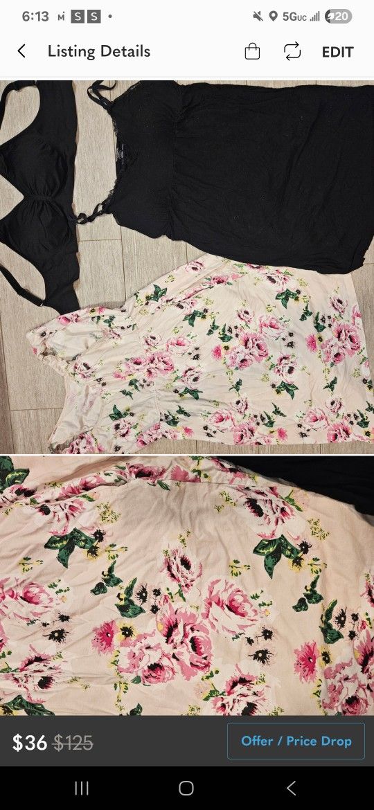 Large Nursing Gown Hospital Bundle Maternity