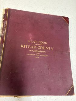 1909 KITSAP COUNTY plat book maps HC