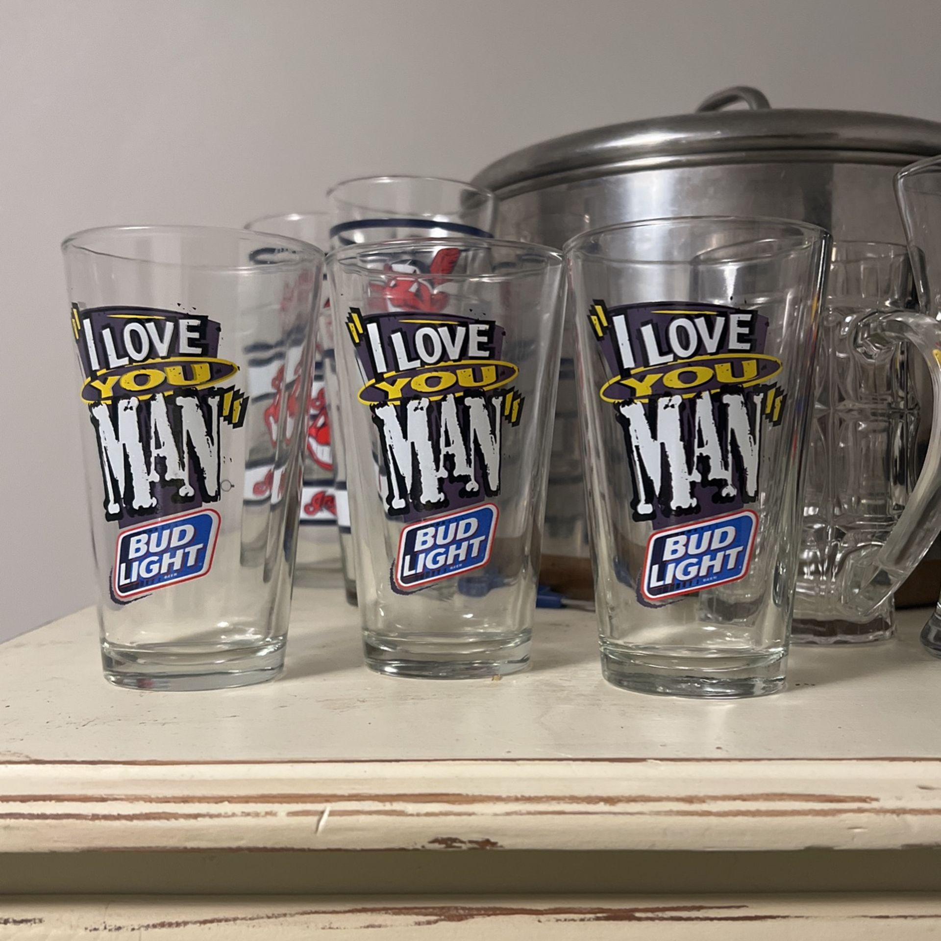 Bud Light “I Love You Man” Pint Glasses