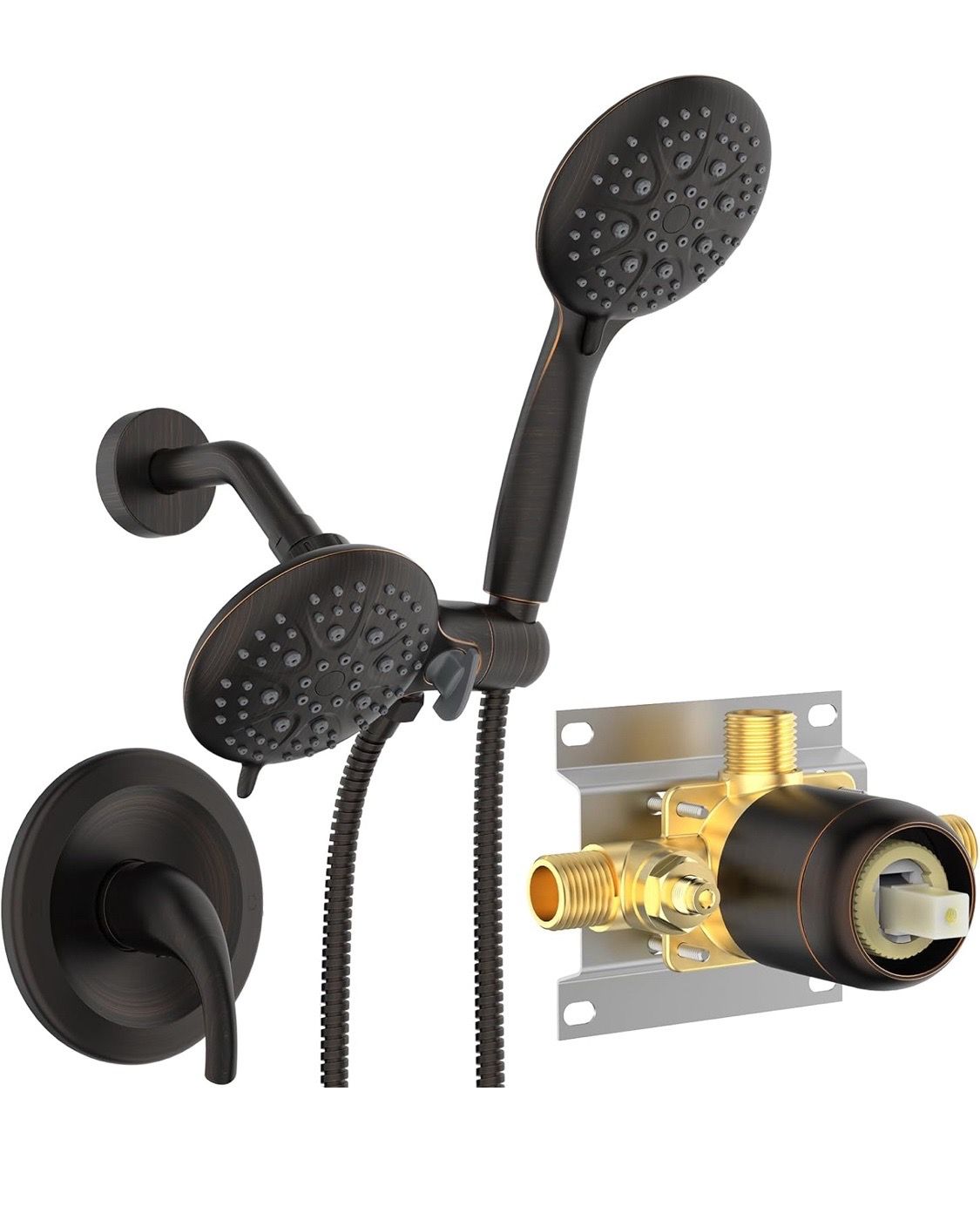 High Pressure 3-Way Rainfall Shower Faucet, 3 in 1 Shower Head and Handheld Shower Combo