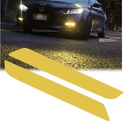 Front Fog Vinyl Overlay Film Sticker (Yellow)