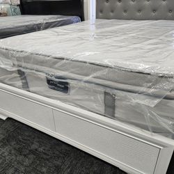 Top Quality Queen Size Pillowtop Mattress With Free Boxspring 