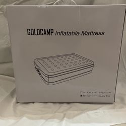 GoldCamp Double Size Inflatable Air Mattress with Built-in Electric Pump, 80" x 60" x 21"