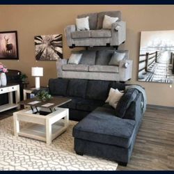 Ashley Furniture Dark Gray Sectional Couch / In Stock 💥 Fastest Delivery 🚚 
