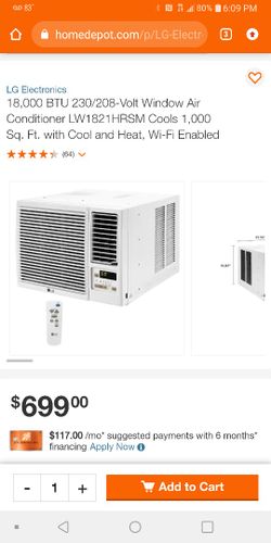 18000 Btu Wall Ac $250
