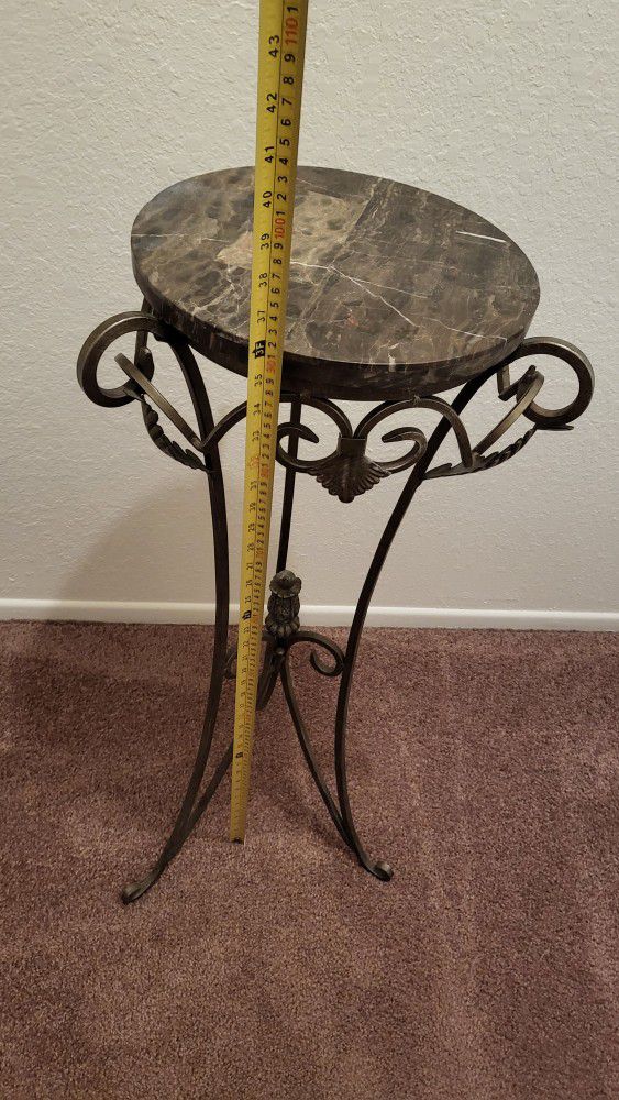 2 Granite Stools $85.00 For Both One Large and one Small 