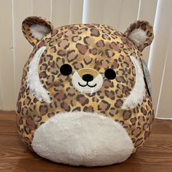 Squishmallows Cherie the Spotted Sabertooth Tiger 16 Inch Stuffed Plush