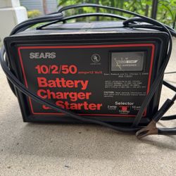 Sears 10/2/50 AMP Battery Charger & Starter – 12V
