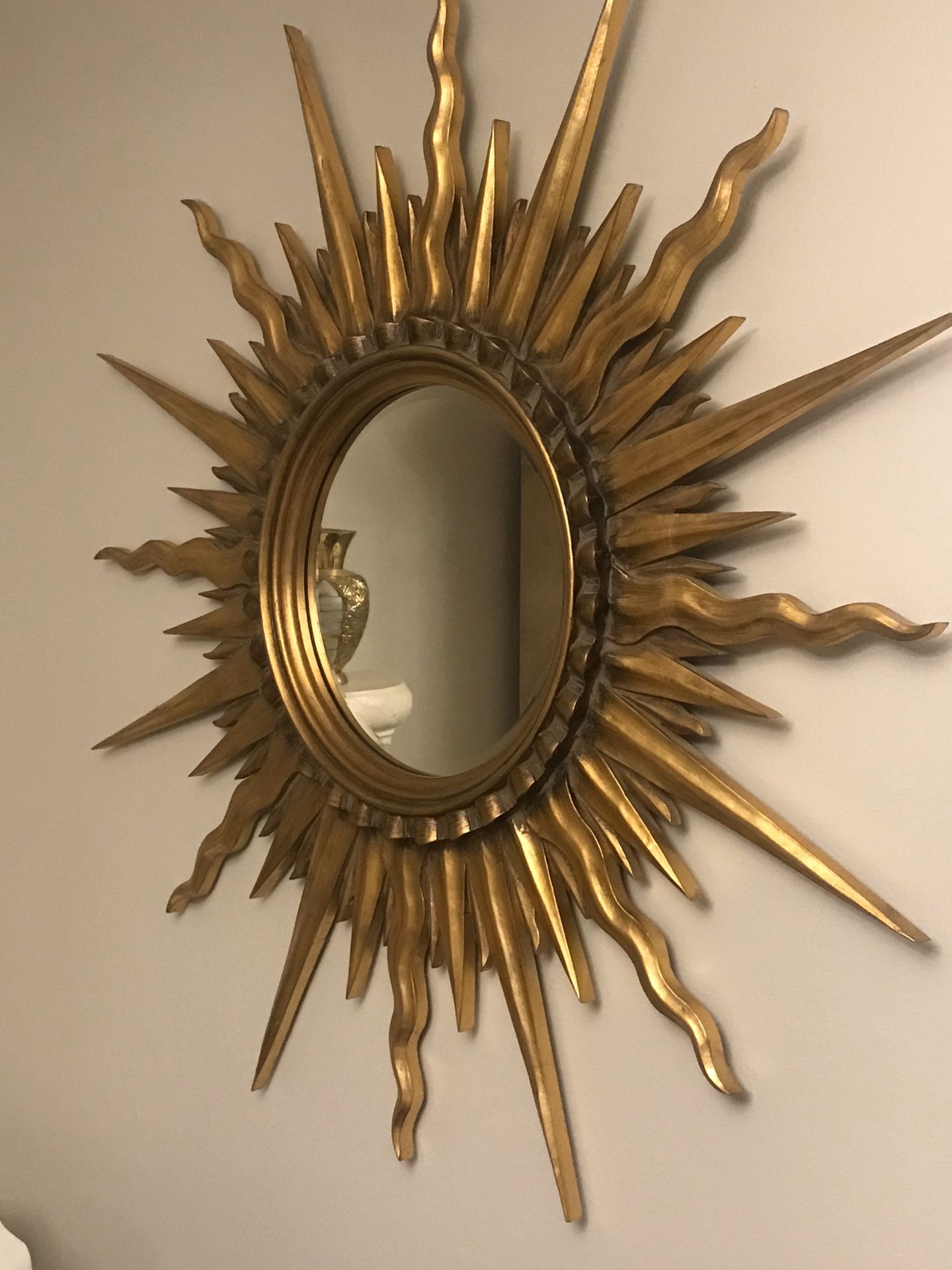 Sun wall mirror