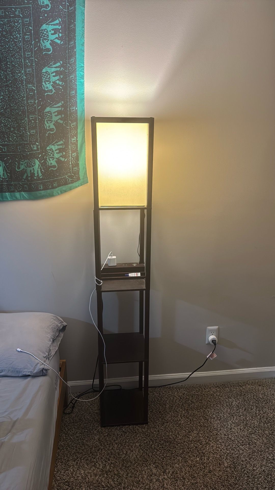 Night stand with usb and outlet ports