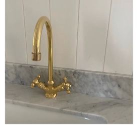Unlaquered Brass Gooseneck Faucet