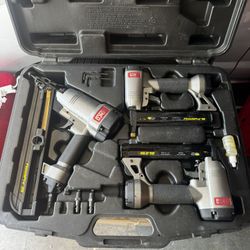 Senco Finish Nailer Set Finish Pro 35 Finish Pro 15 and SLS15 Stapler Rolly case