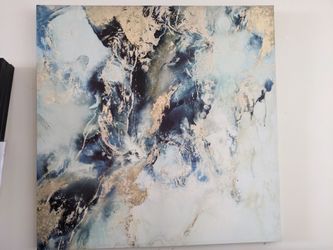 Abstract canvas wall art in great condition!