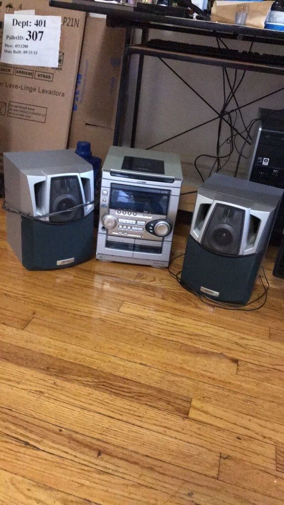 CD player and speakers