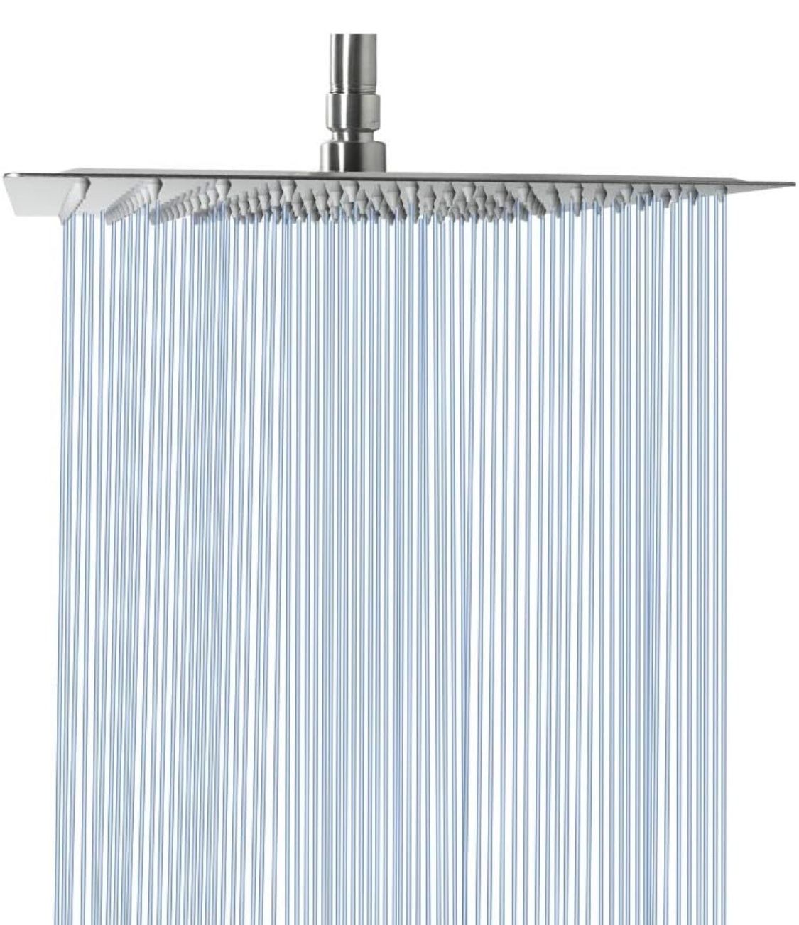 NearMoon Rain Shower Head, High Flow Stainless Steel Square Rainfall Shower