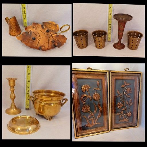 Vtg Brass & Copper Decor Lots See Prices Below