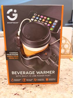Beverage Warmer with Built-in USB Power Port for the Car