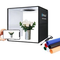 Puluz 11.8" (30cm) Foldable LED Ring Light Studio Box with 6 Color Backgrounds High CRI Color Temperature Foldable and Portable:  LIKE NEW!