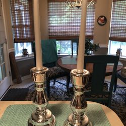 Silver Candle Holders With New Tapered Candles Small Crack I Just Try It Around 