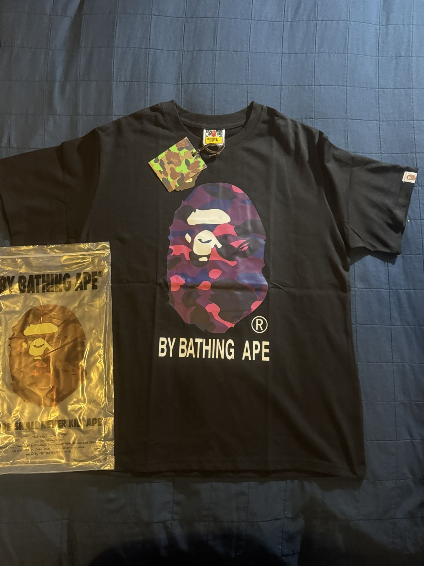 Purple and Black Camo Bape Shirt