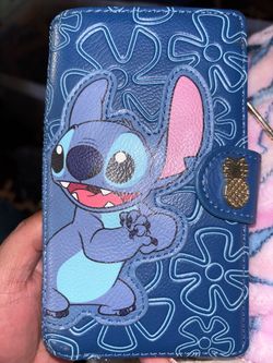 Disney Stitch Blue Faux Leather Wallet