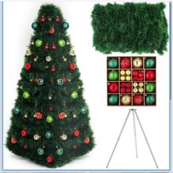 Artificial Christmas Tree with Ornaments and Stand