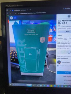 Iniu powerbank 20000mah 65w USB c