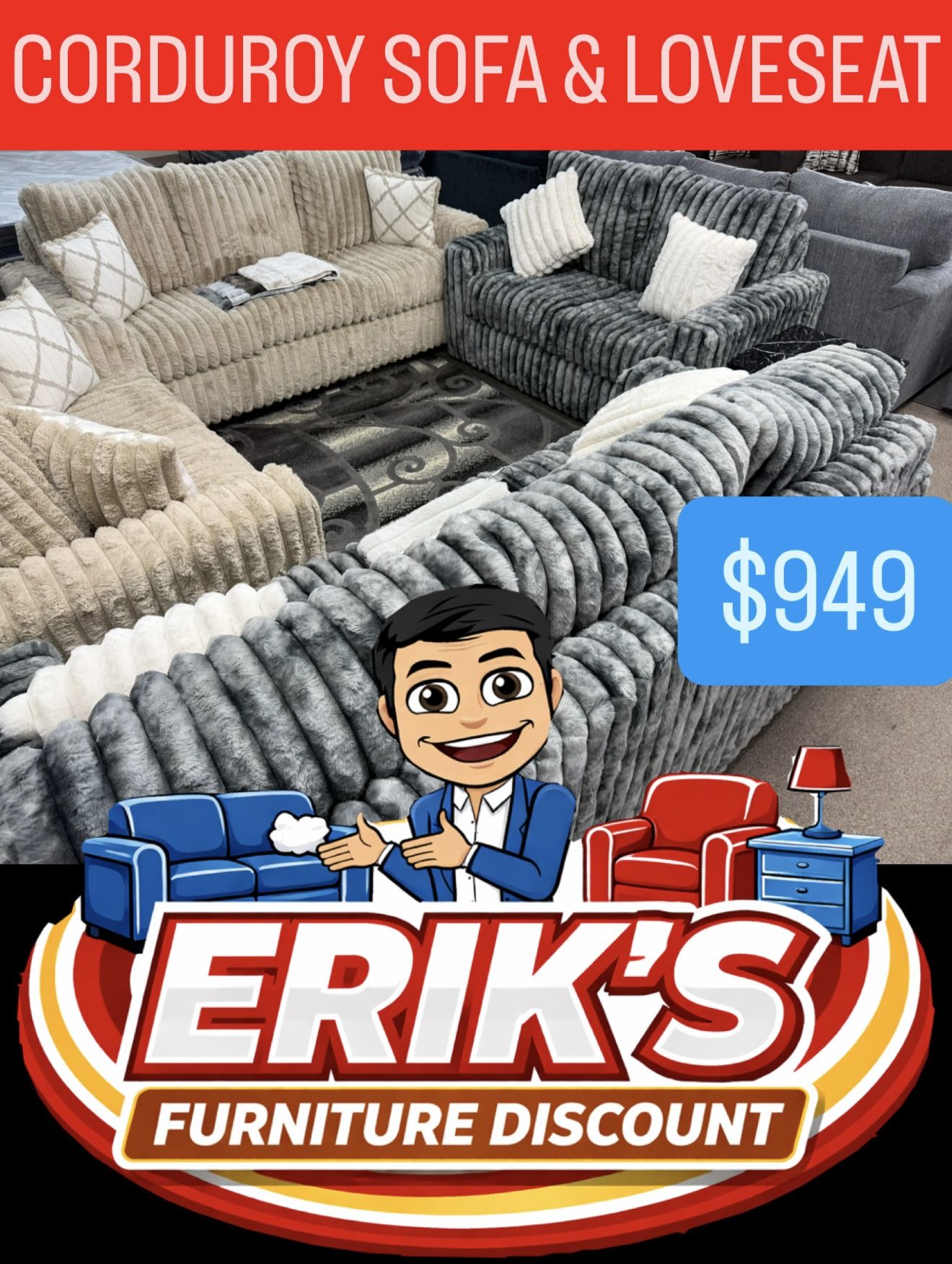 NEW SOFA AND LOVESEAT SECTIONAL RECLINER