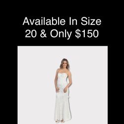 New With Tags Size 20 Wedding Dress $150