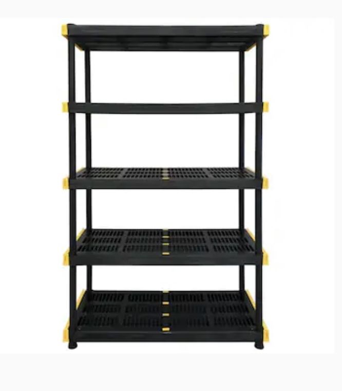 Black & Yellow 4-tier Storage Shelving Unit/Outdoor
