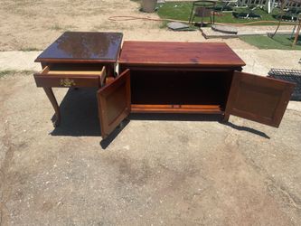 Cabinet and table
