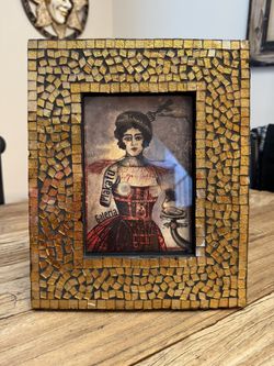 Unique Steampunk Framed Picture Surrealist Design Art 
