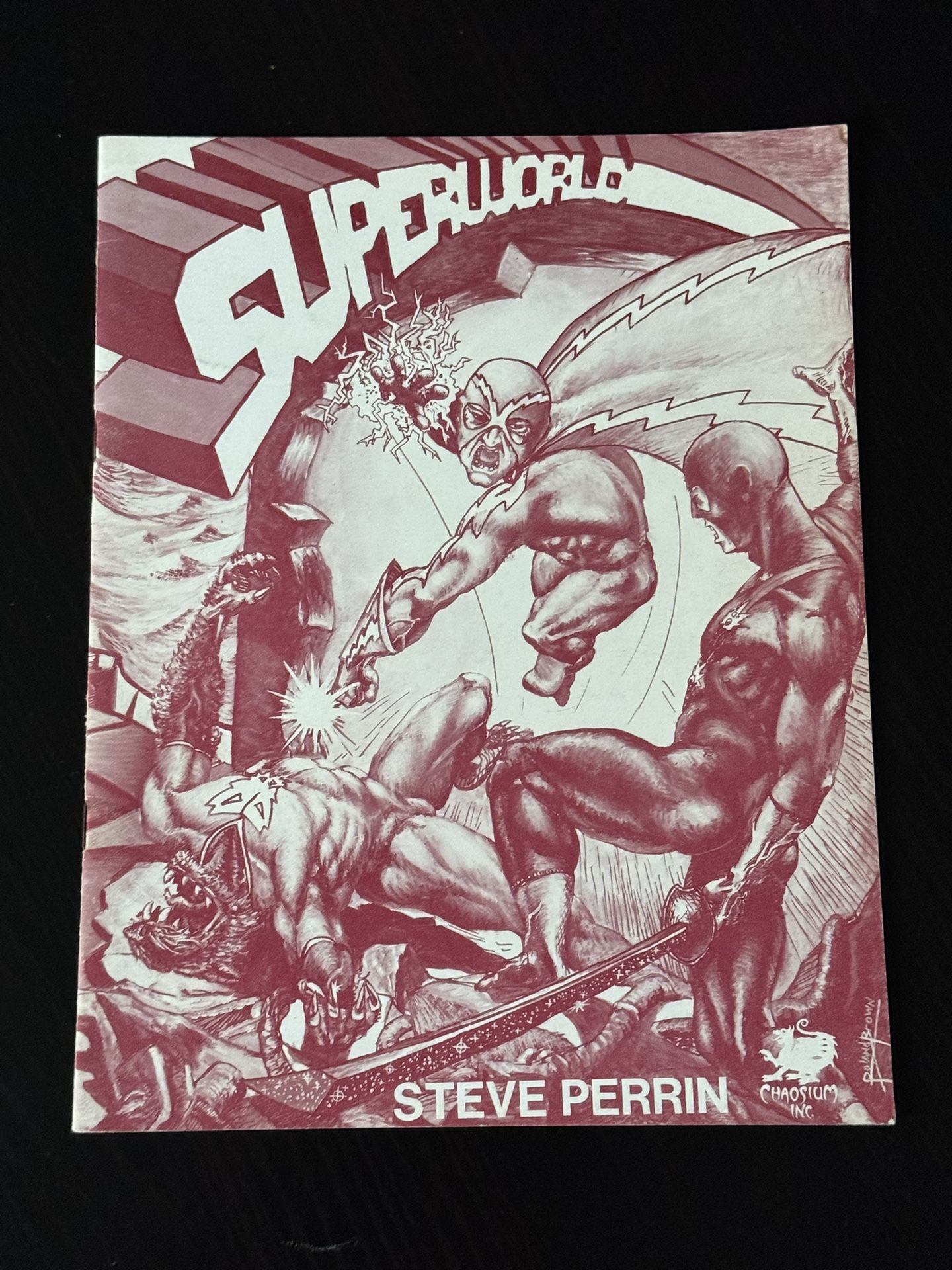 Superworld Vintage Roleplaying Game RPG by Steve Perrin Chaosium 1982 Excellent
