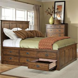 FREE Queen Storage Bed with 12 Drawers + Mattress