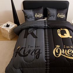 Three Piece Queen Comforter Set With , Two Matching Pillowcases Brand New