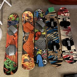 Snowboard kids teens adults