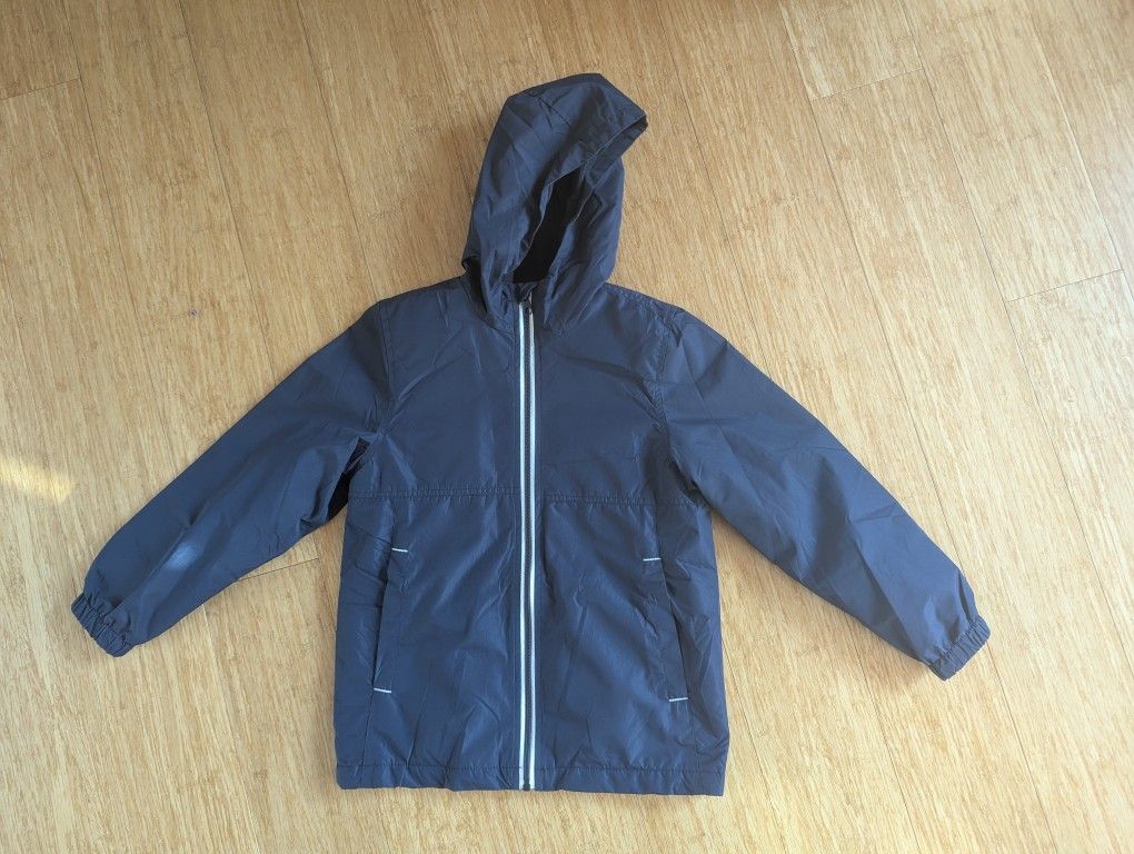 Boys Rain Jackets Lightweight Waterproof Hooded fleece Raincoats Windbreakers for Kids