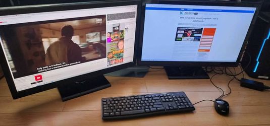 Two 27" Monitors for Home Office, Gaming,  School Computer Screen LG Samsung Dell Asus