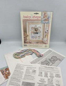 Janlynn Kit 1136-04 Baby Steps Bear Photo Frame 8 X 10 Counted Cross Stitch Kit