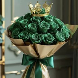 Green Rose Bouquet 