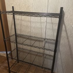 Black 4-Tier Wire Storage Shelf