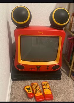 Disney Mickey Mouse DT1300-C 13" CRT TV Vintage Retro Good