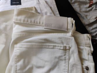 Paige Lennox denim white pants $40