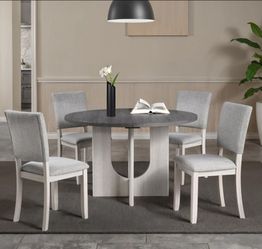 Brand New Grey 5pc Dining Table Set
