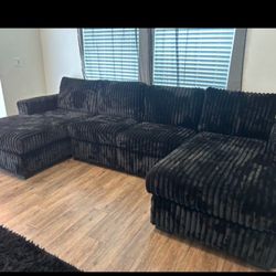 Brand New Super Plush Comfy Double Chaise Sectional 