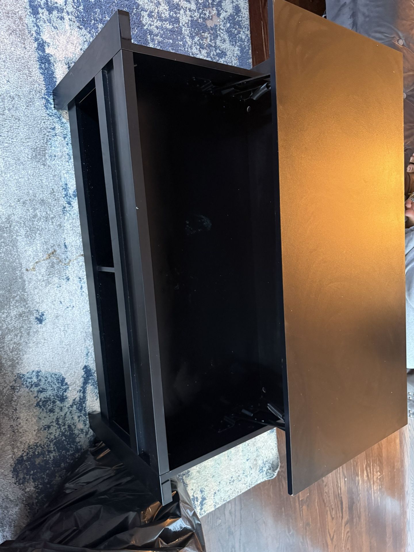 Black Lift-Top Desk – Great for Home Office, Coffee Table or Study