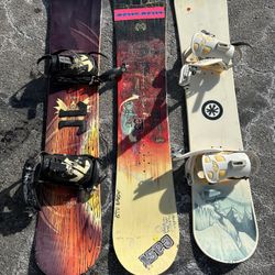 (3) SNOWBOARDS 147-154